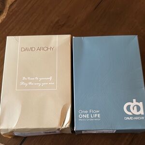 David Archy Men's Underwear Set in Gray and Blue Size M